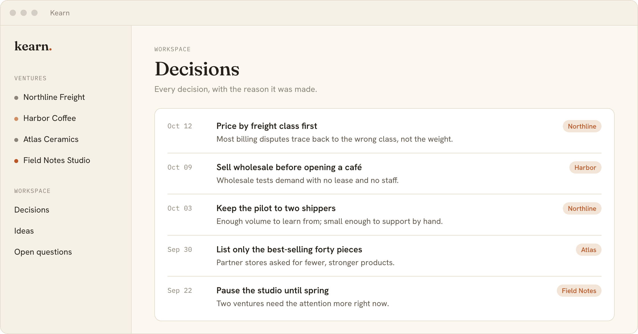 Decisions